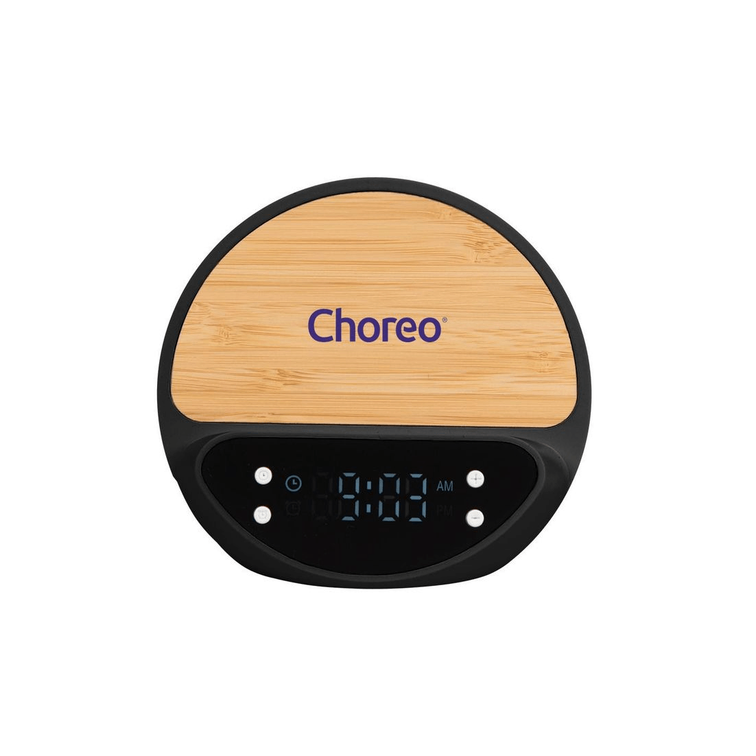 10W Bamboo Wireless Charger With Digital Clock